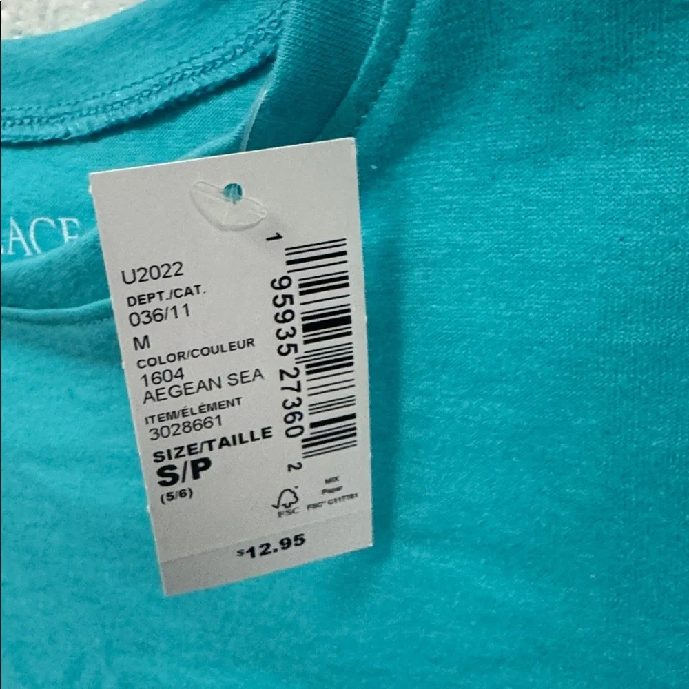 322 NWT The Children's Place Short Sleeve Tie Front Top - Size: Small‎ (5/6)